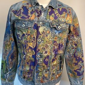 Acrylic Painted Denim Jackets and Pants